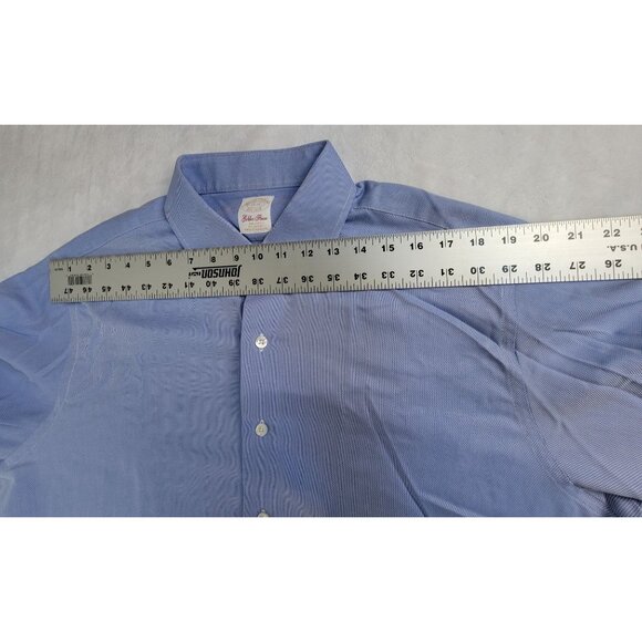 Brooks Brothers Mens Golden Fleece Non-Iron Button-Up Dress Shirt 17 - 35 Blue - Picture 5 of 8